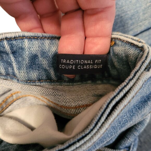 Lands End Mens Square Rigger Straight Leg Denim Jeans Size 37x29 Traditional Fit - Picture 3 of 12